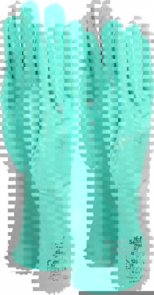 Series 39-122 Chemical Resistant Gloves: Size Medium, 47.00 Thick, Nitrile, Nitrile, Supported,